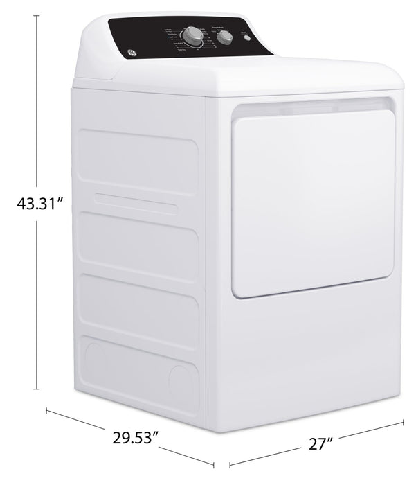 Sécheuse électrique GE de 6,2 pi³ avec cycle SaniFresh - blanche - GTX34EBMRWS