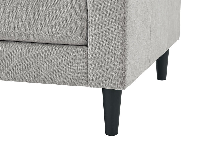 Sofa Metro de 78 po en tissu avec coussins de siège capitonnés et coussins de dossier réversibles - neutre