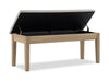 Cove Dining Bench with Cushion Fabric Seat, Lift Top Storage, 46"W - Natural/Grey | Banc de salle à manger Cove de 46 po (L) avec siège rembourré en tissu et rangement à dessus relevable - naturel et gris
