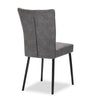 Ezra Dining Chair, Vegan Leather, Metal – Grey | Chaise de salle à manger Ezra en cuir végétalien et en métal - grise