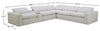 Sky Modular 6-Piece Fabric Power Reclining Sectional with Console and Feather Down Cushions - Nathan Wheat | Sofa sectionnel à inclinaison électrique modulaire Sky 6 pièces en tissu avec console et coussins en duvet et plumes - blé Nathan