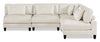 Lounge 4-Piece Chenille Armless Modular Sectional – Beige  | Sofa sectionnel modulaire sans accoudoirs Lounge 4 pièces en chenille - beige