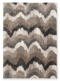  Carpette Tucker tissée à la machine de 5 pi x 7 pi - multicolore