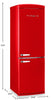 Classic Retro by Unique 24" 12 Cu. Ft. Bottom-Freezer Refrigerator - Candy Apple Red - UGP-340L AC R | Réfrigérateur Classic Rétro par Unique de 24 po et de 12 pi3 à congélateur inférieur - pomme rouge bonbon - UGP-340L AC R | UGP340LR