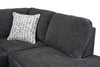 Made in Canada Morgan 3-Piece Right-Facing Chenille Fabric Sectional with Sofa and Accent Pillows - Grey | Sofa sectionnel de droite Morgan 3 pièces fabriqué au Canada en tissu de chenille avec sofa et coussins décoratifs - gris