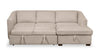 Envy 2-Piece Right-Facing Chenille Fabric Sleeper Sectional with Storage Chaise - Almond Beige | Sofa-lit sectionnel de droite Envy 2 pièces en tissu de chenille avec fauteuil long de rangement - beige amande