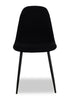 Joss Dining Chair with Polyester Fabric, Metal - Black | Chaise de salle à manger Joss en tissu de polyester et en métal - noire