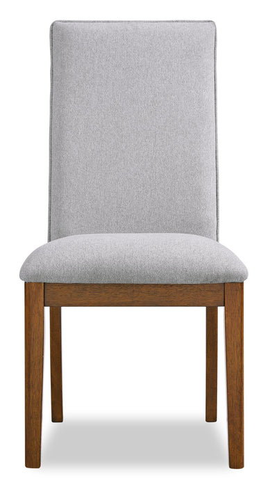 Ensemble de salle à manger Ember 6 pièces avec table de 74 po à 92 po (L), banc et 4 chaises - gris et brun