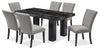 Burk Dining Chair with Polyester Fabric - Grey | Chaise de salle à manger Burk en tissu de polyester - grise