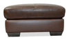 Classico 30" Genuine Leather Ottoman with Wood Legs Ottoman – Tobacco | Pouf Classico de 30 po en cuir véritable avec pattes en bois - tabac