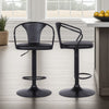 Hero Barstool with Swivel & Adjustable Seat, Vegan Leather Fabric, 23.5-32"H, Metal - Charcoal | Tabouret 23.5-32 po bar Hero en tissu de cuir végétalien et en métal avec siège pivotant et réglable - gris