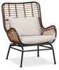 Maki Outdoor Patio Chair - Hand-Woven Resin Wicker, UV & Weather Resistant - Natural | Fauteuil Maki pour la terrasse à l’extérieur - osier en résine tressé à la main, résistant aux rayons UV et aux intempéries - naturelle