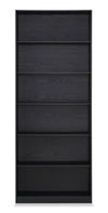 Bibliothèque William de 31,5 po à 6 tablettes - noire