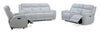 Reign 78" Fabric Power Reclining Loveseat with Console - Bronco Stone Grey | Causeuse à inclinaison électrique Reign de 78 po en tissu avec console - gris pierre Bronco