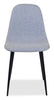 Jax Dining Chair with Polyester Fabric, Metal - Grey | Chaise de salle à manger Jax en tissu de polyester et en métal - grise