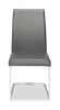 Naya 5pc Dining Package with 63-78.75"W Extension Table & 4 Chairs - Faux White Marble & Grey | Ensemble de salle à manger Naya 5 pièces avec table à rallonge, 63 po à 78,75 po (L), et 4 chaises - imitation de marbre blanc et gris