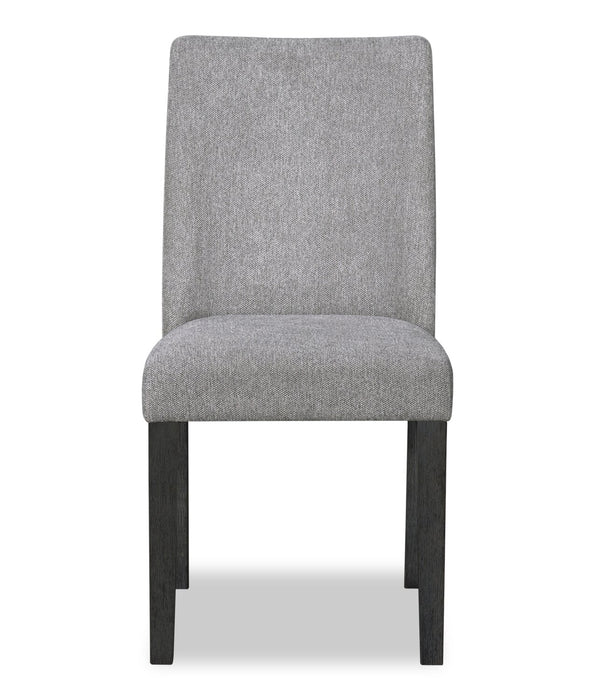 Ensemble de salle à manger Emery 7 pièces en bois avec table, rallonge, 72 po à 96 po (L) et 6 chaises - noir et anthracite