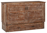 Lit escamotable Parker, marron vieilli - format grand lit