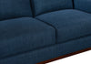 River 87" Linen-Look Fabric Sofa with Wood Base and Legs - Blue | Sofa River de 87 po en tissu d’apparence lin avec base et pattes en bois - bleu