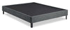 Base de lit plateforme rembourrée Amos en tissu anthracite - format lit double