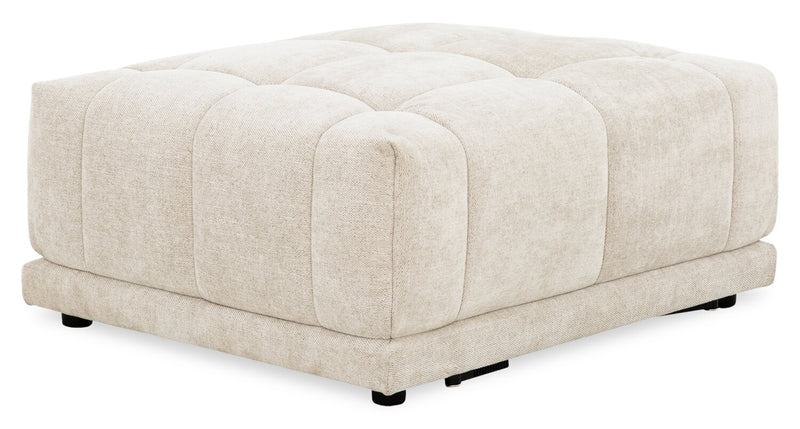 Pouf modulaire Oaklyn Kort & Co. de 38 po en tissu avec coussin de siège capitonné - beige