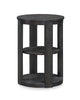 Declan 18" Modern Round End Table with Shelf - Black | Table de bout ronde Declan moderne de 18 po avec tablette - noire