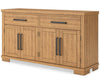 Archer Dining Server, 66"W, 2 Drawers & 4 Doors with Adjustable Shelves - Light Brown | Desserte de salle à manger Archer de 66 po (L) avec 2 tiroirs, 4 portes et tablettes réglables - brun clair