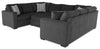 Made in Canada Legend 3-Piece Chenille Fabric Sleeper Sectional - Pepper Grey | Sofa-lit sectionnel Legend 3 pièces fabriqué au Canada en tissu de chenille - gris poivre