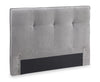 Amos Upholstered Headboard in Grey Fabric, Tufted - Queen Size | Tête de lit rembourrée Amos en tissu gris capitonné - format grand lit