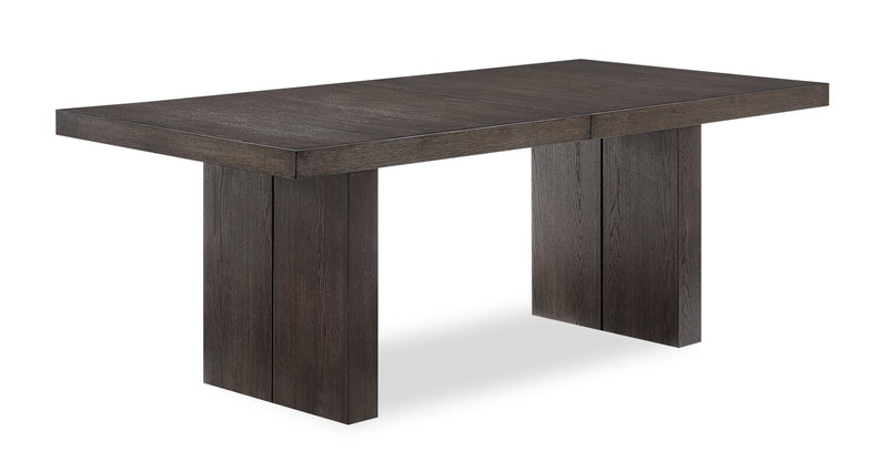 Ensemble de salle à manger Zelda 7 pièces avec table de 78 po à 96 po (L) et 6 chaises - blanc et brun espresso