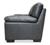 Classico 47" Genuine Leather Chair with Wood Legs – Carbon Grey | Fauteuil Classico de 47 po en cuir véritable avec pattes en bois - gris carbone