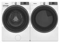 Laveuse intelligente à chargement frontal de 5,2 pi³, sécheuse gaz de 7,4 pi³ de Whirlpool - blanches