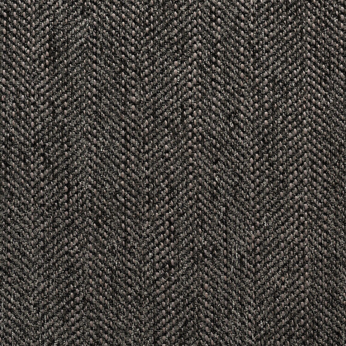 Pouf de rangement Nofia de 44 po fabriqué au Canada en tissu de chenille avec pattes en bois - gris anthracite