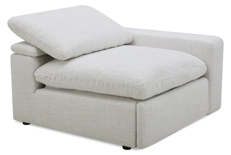 Sofa sectionnel à inclinaison électrique modulaire Sky 8 pièces en tissu avec coussins amovibles en duvet et plumes - blé Nathan