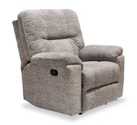  Fauteuil coulissant inclinable Fynn de 40 po fabriqué au Canada en tissu de chenille - gris tourterelle
