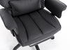 Tommy 28.7" Faux Leather Adjustable Office Chair with Footrest and Adjustable Arms – Black  | Chaise de bureau réglable Tommy de 28.7 po en similicuir avec repose-pieds et accoudoirs réglables - noire