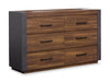 Scott Living Dante 6pc Bedroom Set with Bed, Dresser, Mirror & Nightstand, Brown - King Size | Ensemble de chambre à coucher Dante de Scott Living 6 pièces avec lit, commode, miroir et table de nuit, brun - format très grand lit