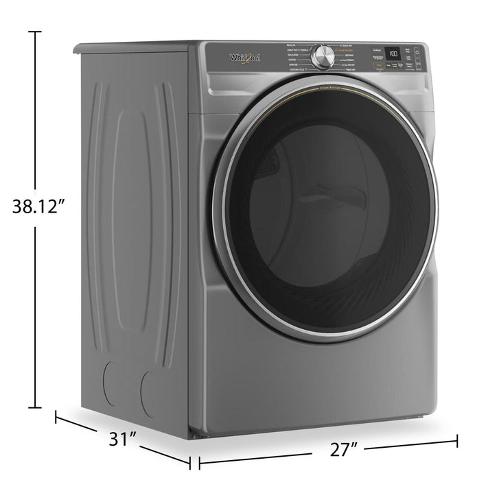 Sécheuse à gaz intelligente Whirlpool de 7,4 pi³ avec vapeur - WGD6720RR