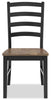 Raven 6pc Dining Package with 60-78"W Extension Table, Bench & 4 Chairs - Two-Tone Black & Brown | Ensemble de salle à manger Raven 6 pièces avec table à rallonge, 60 po à 78 po (L), banc et 4 chaises - deux teintes, noir et brun