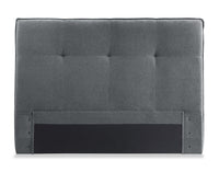  Tête de lit rembourrée Amos en tissu anthracite capitonné - format lit double