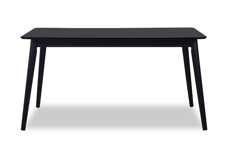 Table de salle à manger Astro de 59,1 po (L) avec pattes effilées - noire