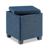 Ottawa 14.75" Square Fabric Storage Ottoman - Navy|Pouf de rangement carré Ottawa de 14,75 po en tissu - bleu marine