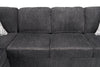 Made in Canada Morgan 2-Piece Left-Facing Chenille Fabric Sectional with Sofa and Accent Pillows - Grey | Sofa sectionnel de gauche Morgan 2 pièces fabriqué au Canada en tissu de chenille avec sofa et coussins décoratifs - gris