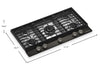 KitchenAid Gas-on-Metal Cooktop with Integrated Wok Grate – Black Ore - KCGK536SBE | Surface de cuisson à gaz sur métal KitchenAid avec grille pour wok intégrée - minerai noir - KCGK536SBE