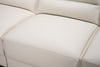 Citadel 2-Piece Right-Facing Top-Grain Genuine Leather Sectional with Wood Legs - Frost White | Sofa sectionnel de droite Citadel 2 pièces en cuir véritable de qualité supérieure avec pattes en bois - blanc givré