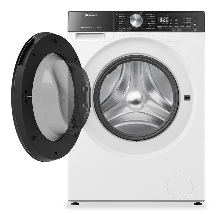 Laveuse Hisense à chargement frontal de 3,1 pi3 et de 24 po avec lavage à la vapeur - blanche - WF5S2845BW