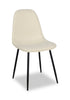 Joss Dining Chair with Polyester Fabric, Metal - White | Chaise de salle à manger Joss en tissu de polyester et en métal - blanche