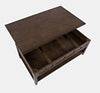 Branson 48" Lift Top Coffee Table with Storage and Casters - Dark Brown | Table à café Branson de 48 po avec dessus relevable, rangement et roulettes - brun foncé | BRANSCTB