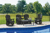 Lake Outdoor Patio Glider Swivel Chair - High Density Plastic, Weather Resistant – Black | Fauteuil pivotant et coulissant Lake pour la terrasse à l’extérieur -  plastique haute densité, résistant aux intempéries - noir