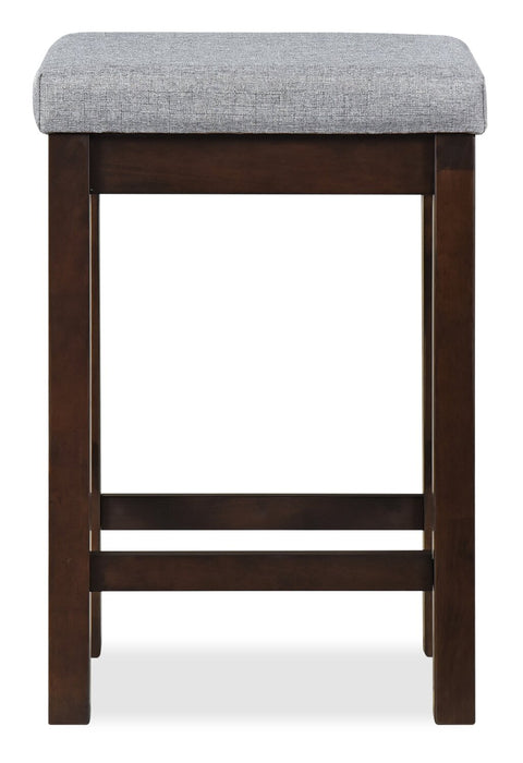 Table de salle moderne Noah de 60 po avec 3 tabourets de hauteur comptoir et ports USB - espresso